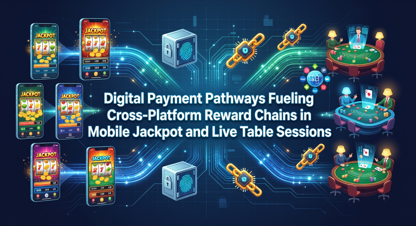Digital payment interfaces displayed on mobile devices showing jackpot and live table game connections