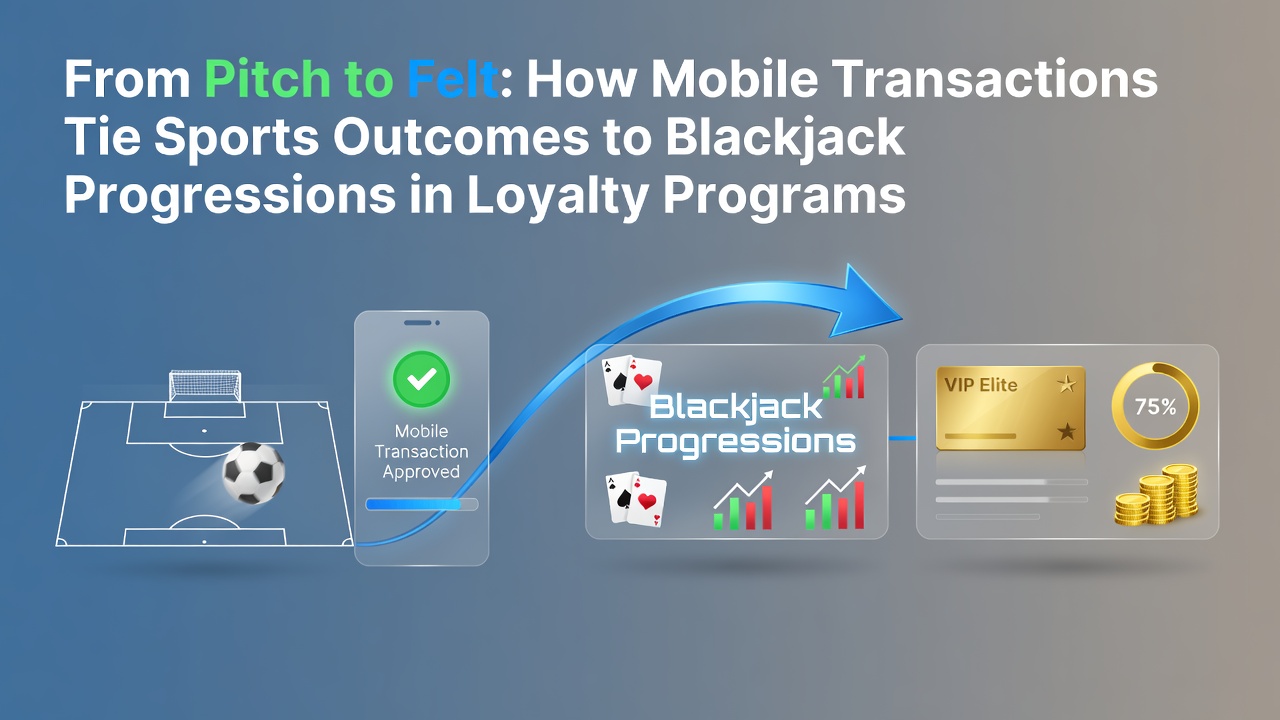 Mobile app screen showing sports betting results converting into blackjack loyalty points through instant transaction processing