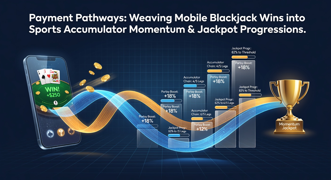Flow diagram of payment routes from blackjack to accumulators and jackpots