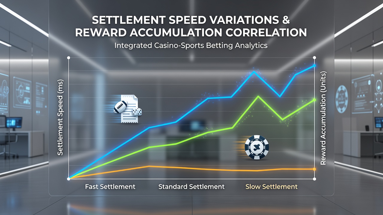 Diagram depicting reward accumulation linked to fast versus slow settlement speeds in combined gaming environments