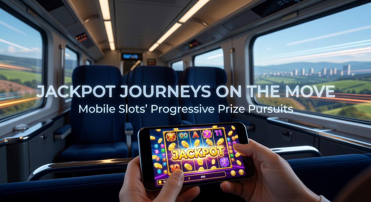 Vibrant mobile slot screen displaying a progressive jackpot counter ticking upward amid colorful reels and symbols, capturing the thrill of on-the-go prize pursuits